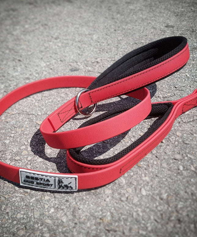 BESTIA DOG SPORT dual handle leash Red-2
