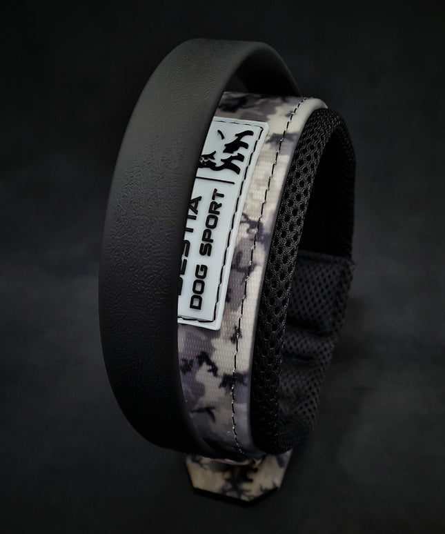 BESTIA DOG SPORT HANDLE COLLAR GREY CAMO-1