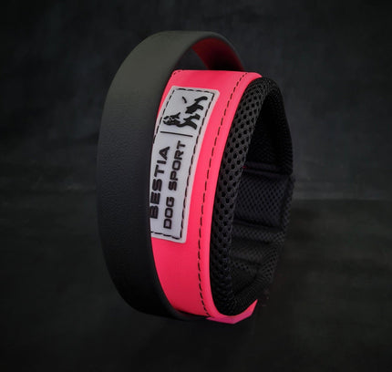BESTIA DOG SPORT HANDLE COLLAR NEON PINK-1