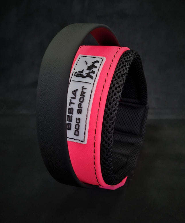 BESTIA DOG SPORT HANDLE COLLAR NEON PINK-1