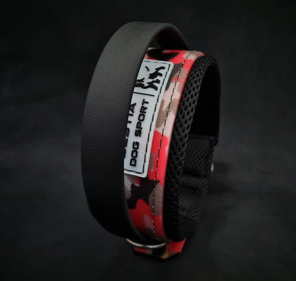 BESTIA DOG SPORT HANDLE COLLAR RED CAMO-1