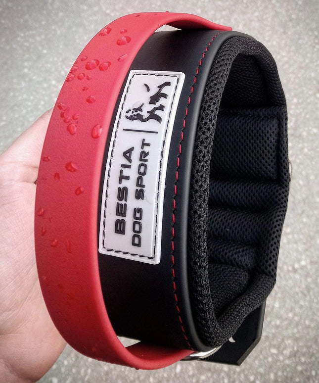 BESTIA DOG SPORT RED HANDLE COLLAR-2