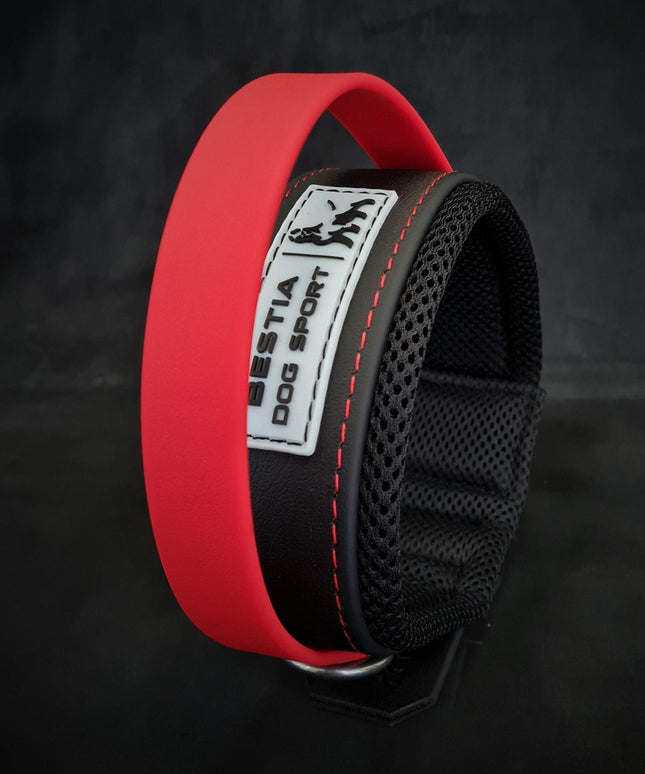 BESTIA DOG SPORT RED HANDLE COLLAR-1