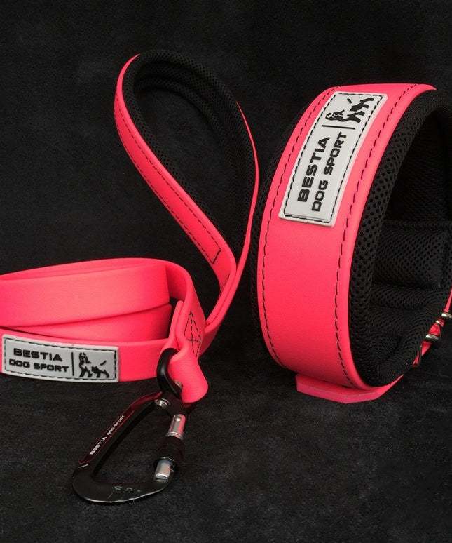 BESTIA DOG SPORT TACTICAL LEASH NEON PINK-2