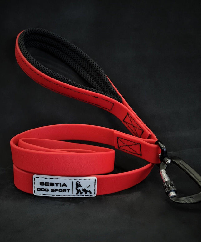 BESTIA DOG SPORT TACTICAL LEASH RED-1