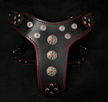 'Bijou'' harness Black & Red for big dogs-0