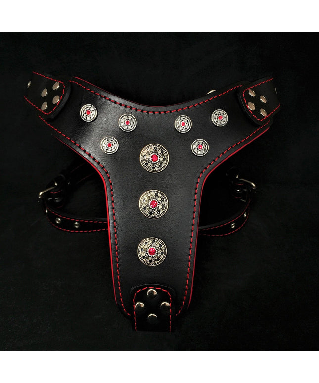 'Bijou'' harness Black & Red for big dogs-0