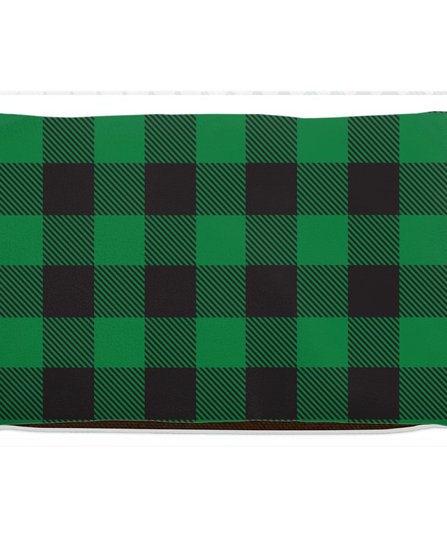 Buffalo Plaid Green Dog Bed-1