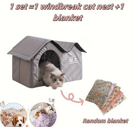 Cat Dog Bed House for All-Season Comfort Shelter
