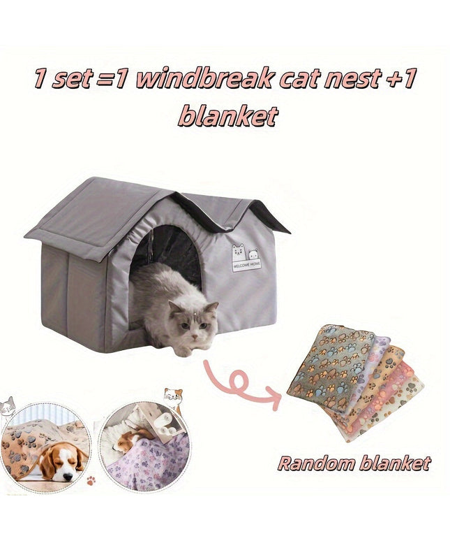 Cat Dog Bed House for All-Season Comfort Shelter