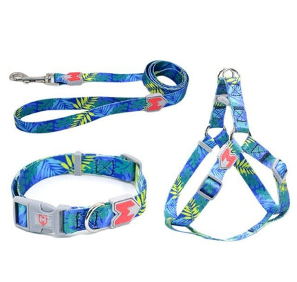 Cat Dog Collar Harness Leash Adjustable Nylon Pet Traction Cat Dog Collar Adjustable Quick Release Pet Harness Belt-2