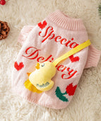 Pink duck shoulder bag