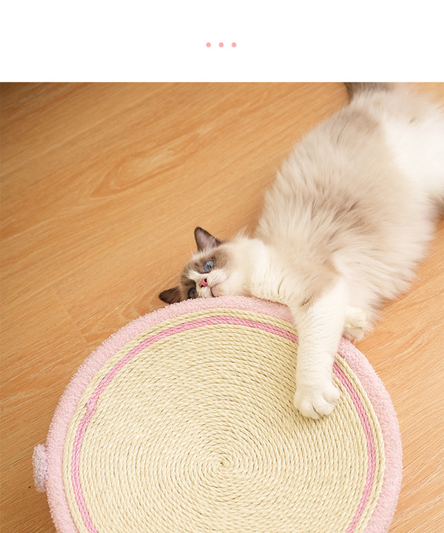 The "Furniture Saver" 2-in-1 Sisal Scratcher (Round Mat & Training)