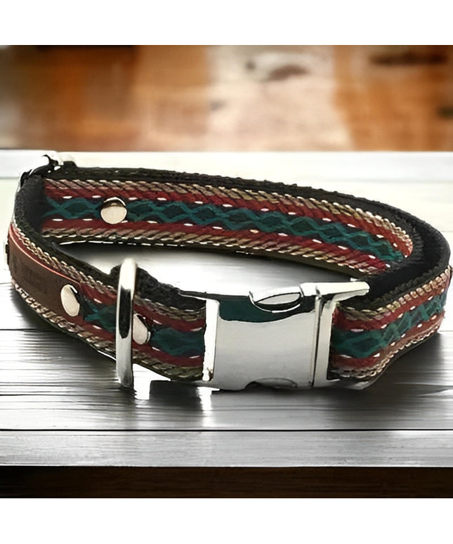 Designer Paws: Stylish Handcrafted Cotton Collar for Medium Dogs-0