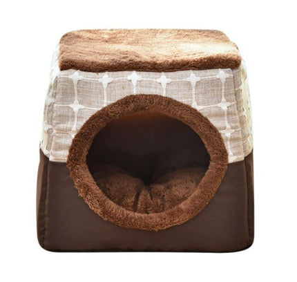 Detachable Soft Kennel Cat Bed Breathable Cat Pet Cave House Sleeping Bag Mat Pad Tent Pets Winter Warm Cozy Beds 11 Colors-6