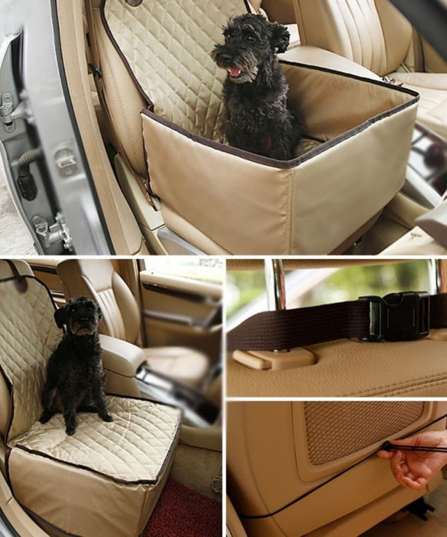Dog Car Front Seat Cover Protector 2 in 1 Carrier for Dogs Folding Cat Car Booster Seat Cover Anti-Slip Pet Car Carrier Suppiles-3
