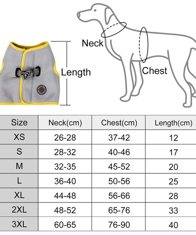 Dog Harness and Leash Set for Chihuahua Pug Small Medium Puppy Cat Harnesses Vest Cooling Walking Lead Harness-2