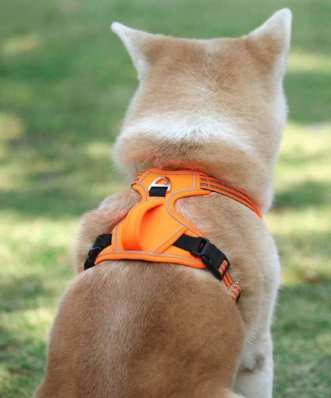 Dog Soft Adjustable Harness Pet Large Dog Walk Out Harness Vest Collar Hand Strap for Small Medium Large Dogs-4