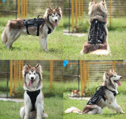 Durable Dog Harness Tactical Military Dog Vest No Pull Pet Training Harnesses Vest for Medium Large Dogs M L XL-3