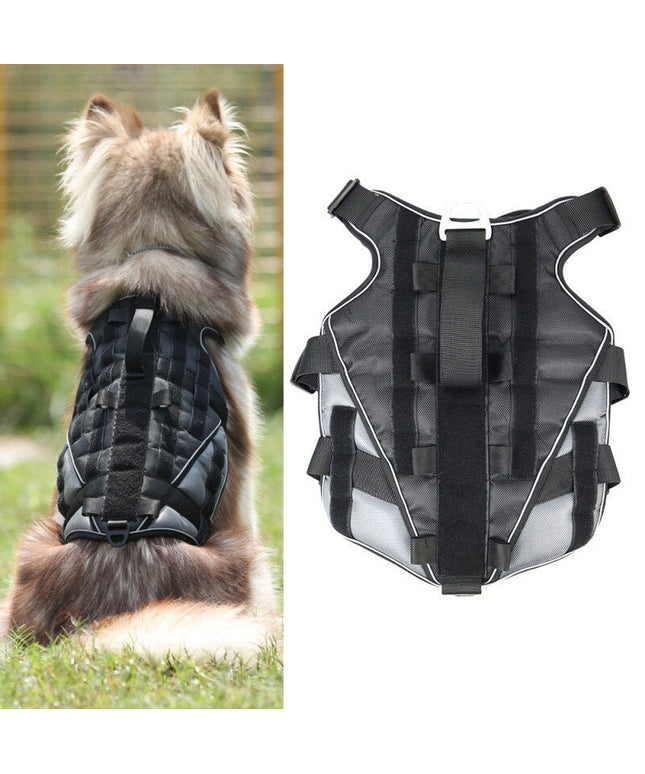Durable Dog Harness Tactical Military Dog Vest No Pull Pet Training Harnesses Vest for Medium Large Dogs M L XL-0