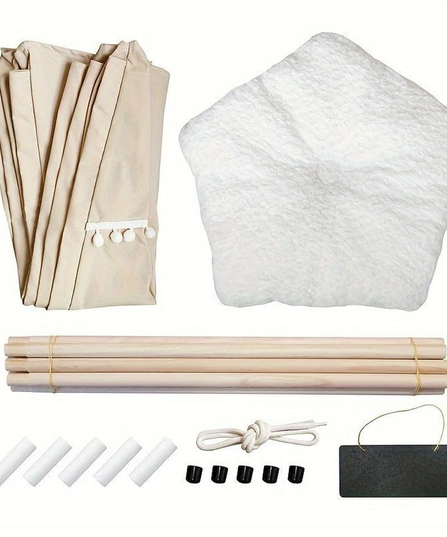 Linen Pet Teepee Bed-2