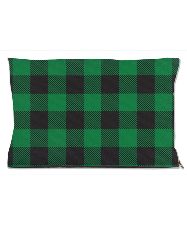 Buffalo Plaid Green Dog Bed-0