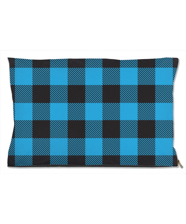 Buffalo Plaid Blue Dog Bed-0