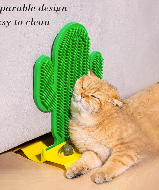 The "Cactus" 3-in-1 Self Groomer (Catnip & Scratcher)