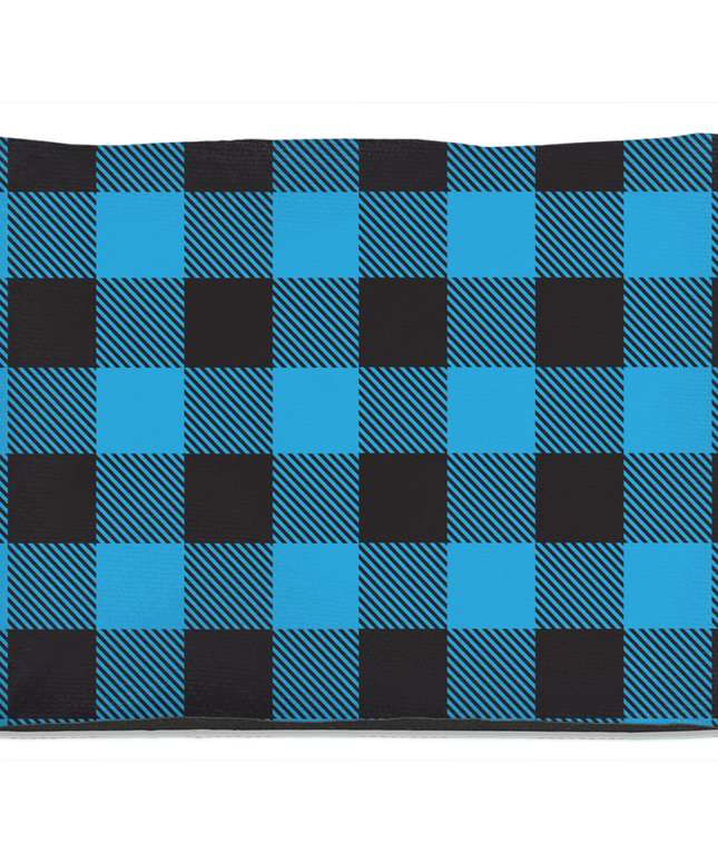 Buffalo Plaid Blue Dog Bed-2