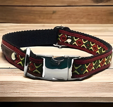 Enchanted Elegance Designer Handmade Cotton Dog Collar-0