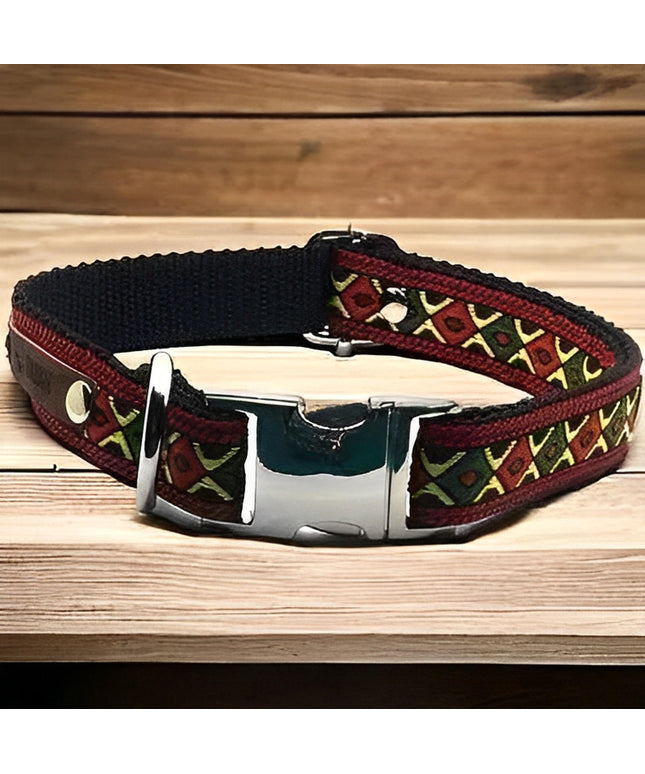 Enchanted Elegance Designer Handmade Cotton Dog Collar-0