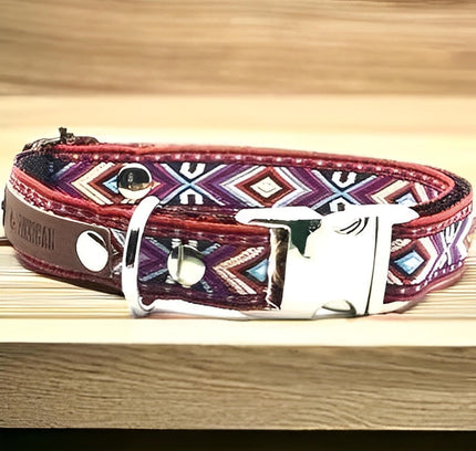 Engraved Charm Cotton Dog Collar by No.29s-0