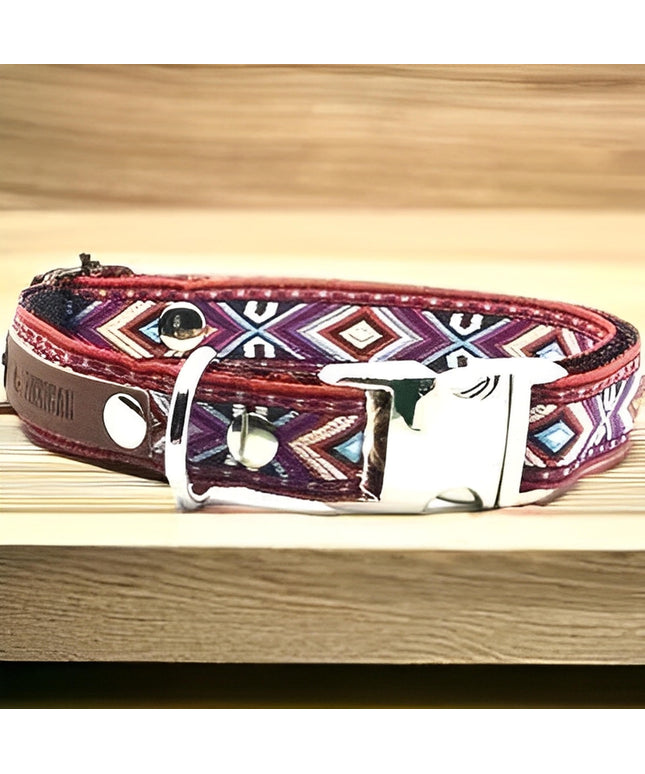 Engraved Charm Cotton Dog Collar by No.29s-0