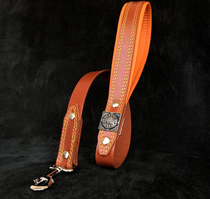 "Eros" leash BROWN-0