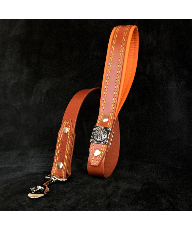 "Eros" leash BROWN-0