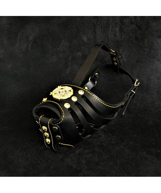 'Maximus'' Basket Muzzle Black & Gold