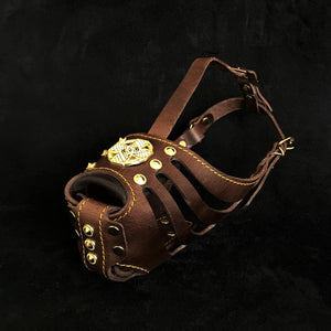 'Maximus'' Basket Muzzle Brown & Gold