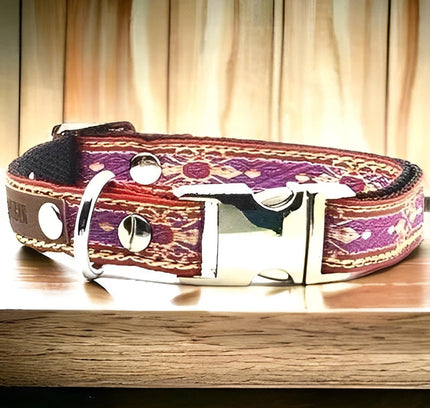 Opulent Paws Personalised Cotton Couture Dog Collar-0