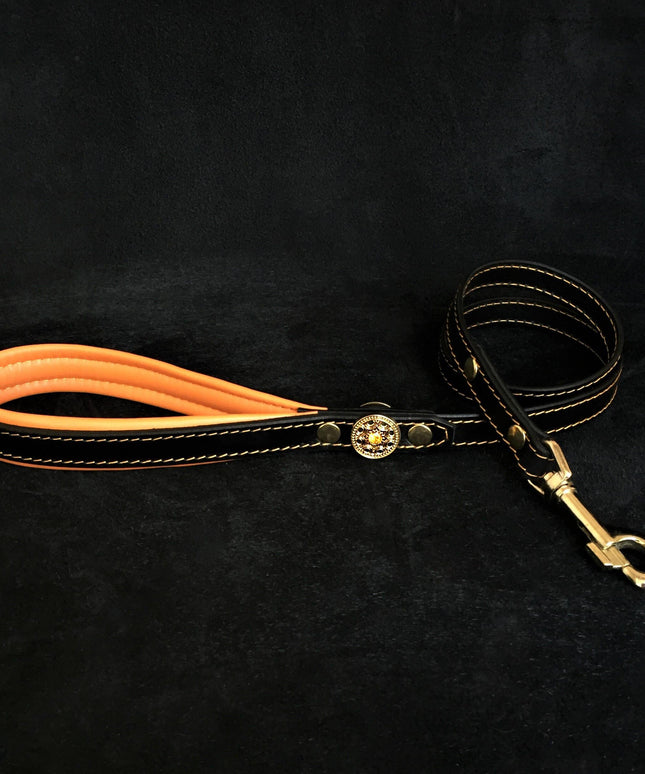 'Bijou'' harness Black & Orange for big dogs