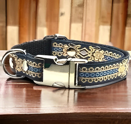 "Personalised Hand Made Chic Cotton Collar for Small Breeds"-0