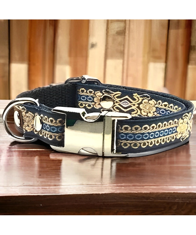 "Personalised Hand Made Chic Cotton Collar for Small Breeds"-0