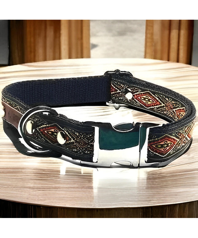 Personalised Embossed Cotton Dog Collar-0