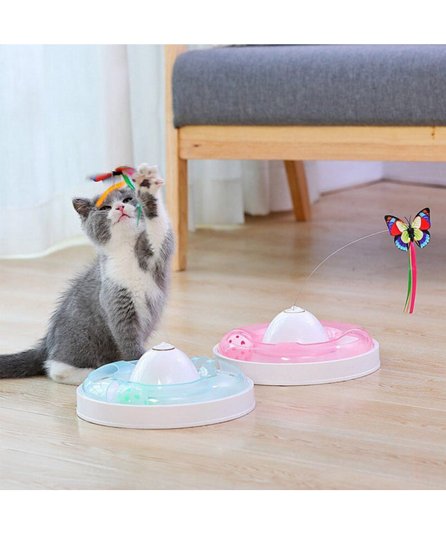 Funny dog Cat Toys Electric Rotating Colorful Butterfly Pet Scratch Toy For Cat Kitten dog cats intelligence trainning-0