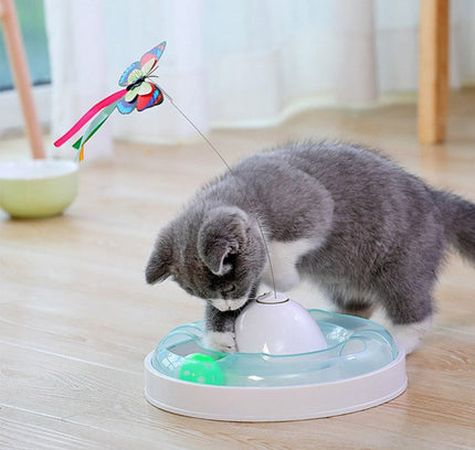 Funny dog Cat Toys Electric Rotating Colorful Butterfly Pet Scratch Toy For Cat Kitten dog cats intelligence trainning-2