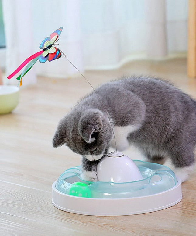 Funny dog Cat Toys Electric Rotating Colorful Butterfly Pet Scratch Toy For Cat Kitten dog cats intelligence trainning-2