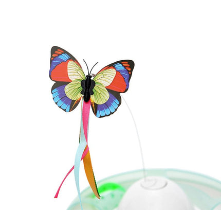 Funny dog Cat Toys Electric Rotating Colorful Butterfly Pet Scratch Toy For Cat Kitten dog cats intelligence trainning-3