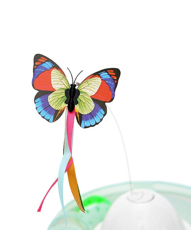 Funny dog Cat Toys Electric Rotating Colorful Butterfly Pet Scratch Toy For Cat Kitten dog cats intelligence trainning-3