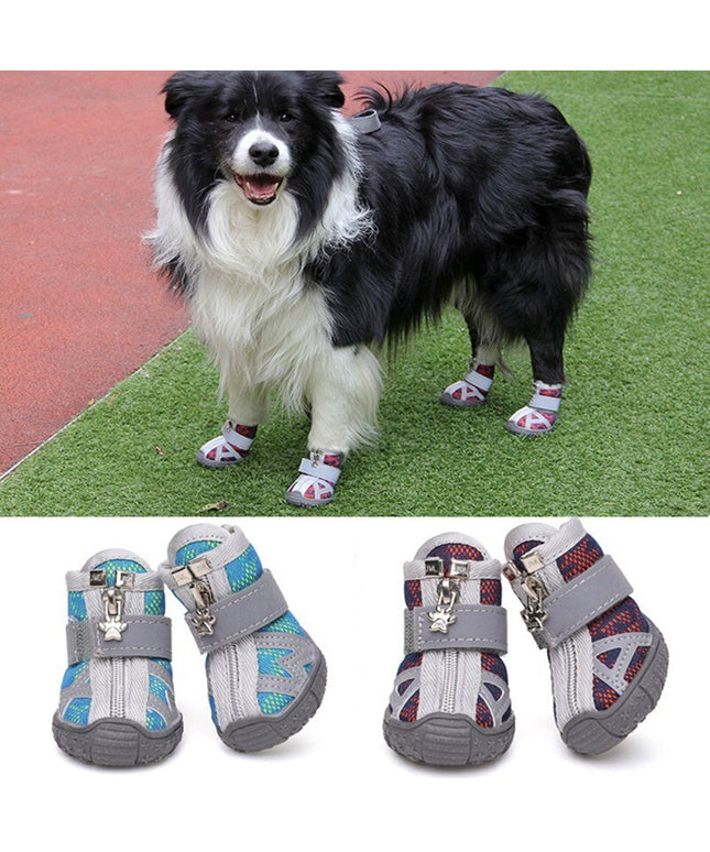 4pcs Waterproof Winter Pet Dog Shoes Anti-slip Rain Snow Boots Footwear Thick Warm For Small Cats Dogs Puppy Dog Socks Booties-0