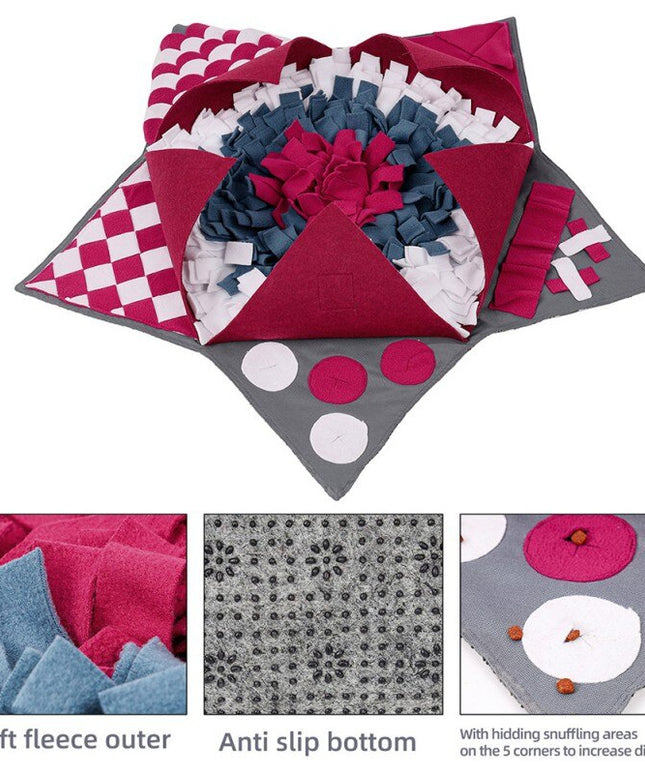 Pet Dog Sniffing Mat Pets Funny Play Toys Find Food Training Blanket Dogs Feeding Pad Nosework Puzzle For Relieve Stress-1