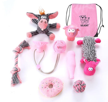 Pet Toys Collection Dog Voice Toys Bite Resistant Molar Dog Toy Ball Cat Toy Supplies for Cat Puppy Baby Dogs Value Bundle-3